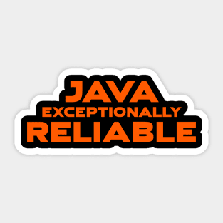 Java Exceptionally Reliable Programming Sticker